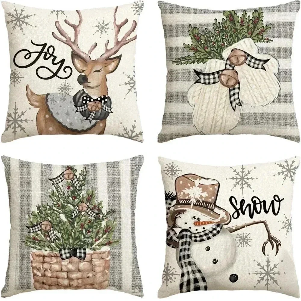 Throw Pillow Covers, 18 x 18 Inch Set of 4